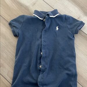 Ralph Lauren Navy Romper with White Accents